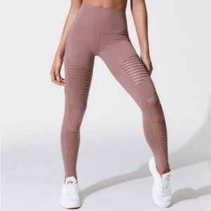 Alo yoga High-Waist Moto Legging smoky quartz rose gold size small W5494R